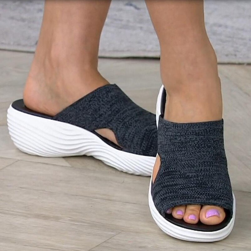 Summer Women Beach Mesh Slippers Casual Comfortable orthopedic EVA sole / FREE Shipping