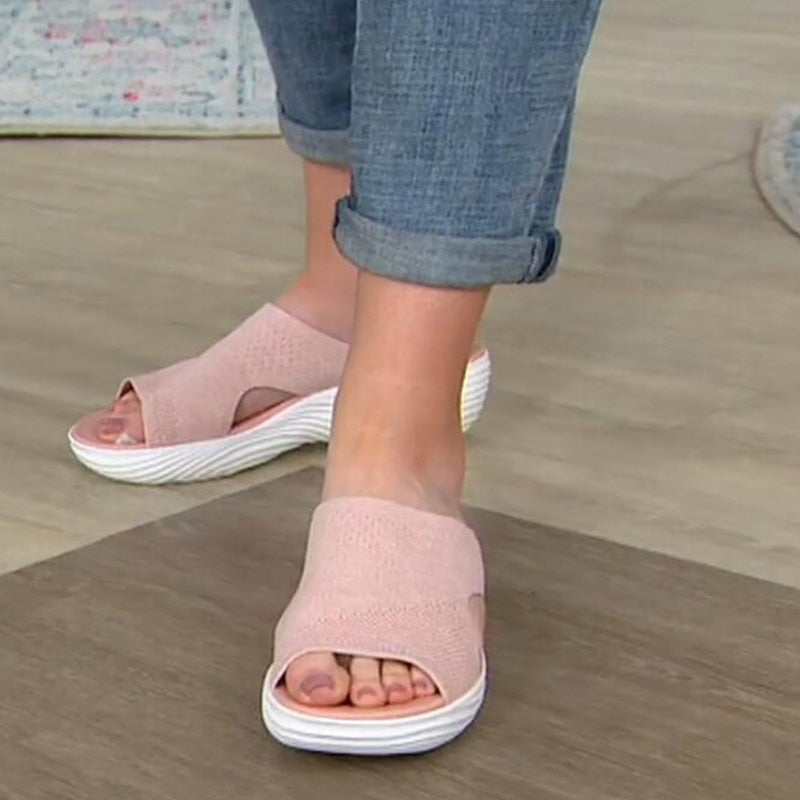Summer Women Beach Mesh Slippers Casual Comfortable orthopedic EVA sole / FREE Shipping