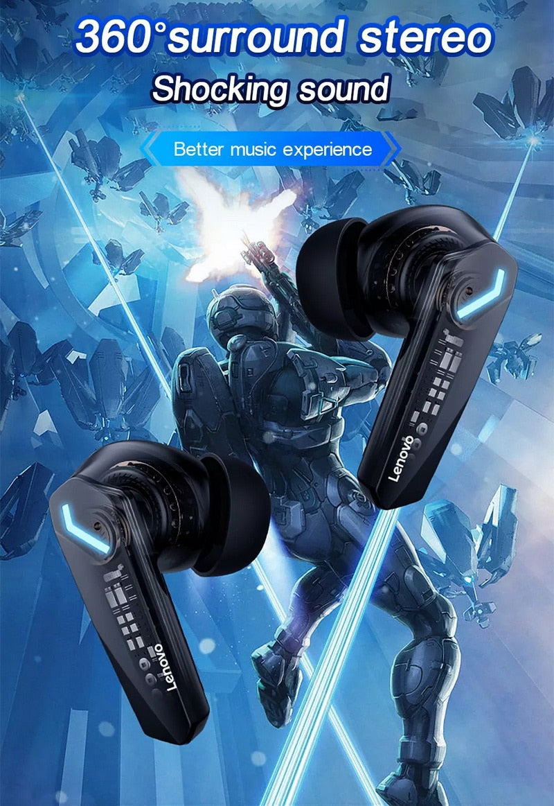 New Lenovo GM2 Pro Bluetooth 5.3 Earphones Gaming Wireless Headphones / FREE Shipping