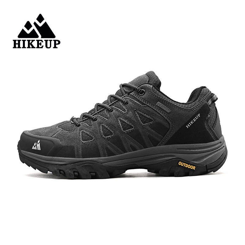 HIKEUP Leather Hiking Shoes for Men orthopedic Cushioning Outdoor Climbing/ FREE Shipping 15 days