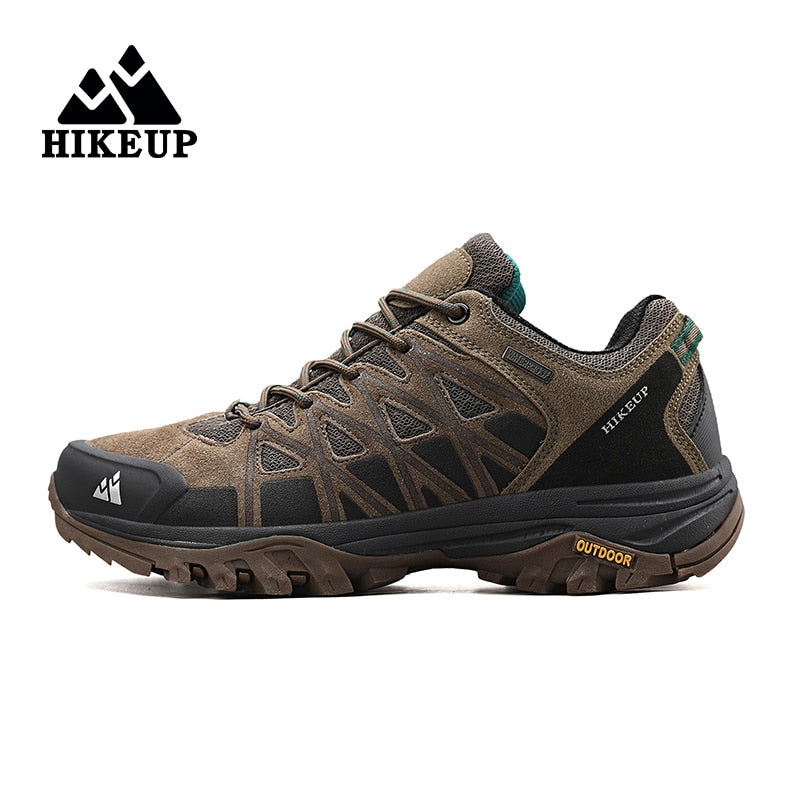 HIKEUP Leather Hiking Shoes for Men orthopedic Cushioning Outdoor Climbing/ FREE Shipping 15 days