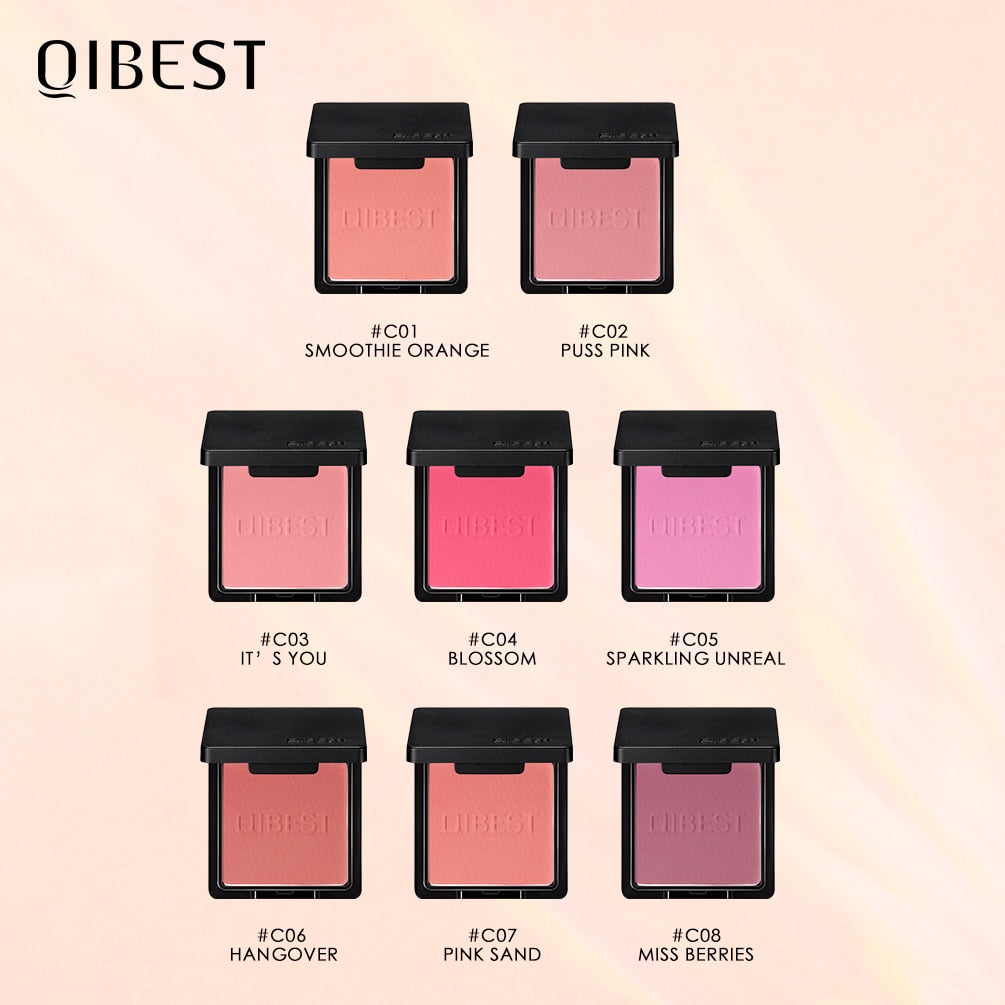 QIBEST Blush 8 Colors Face Cosmetic Shadow Blush Palette / FREE Shipping