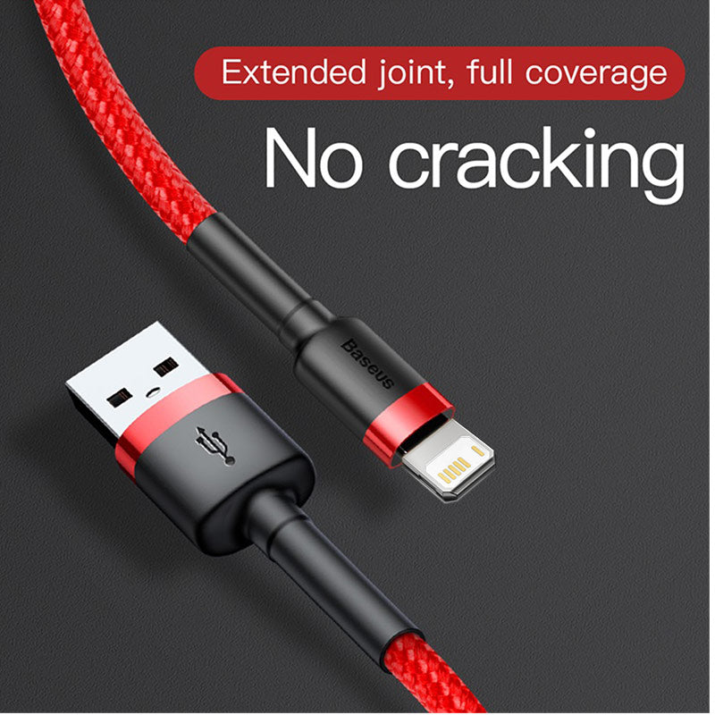 Baseus USB Cable for iPhone14 13 12 11 Plus Cable 2.4A Fast Charging Cable for iPhone- Free Shipping