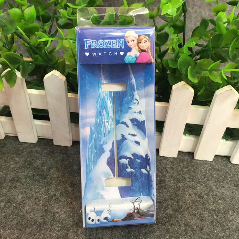 Elsa Princess Watches Girls Leather Strap Cute Cartoon Wristwatches Gifts for Kids Girl Frozen Clock