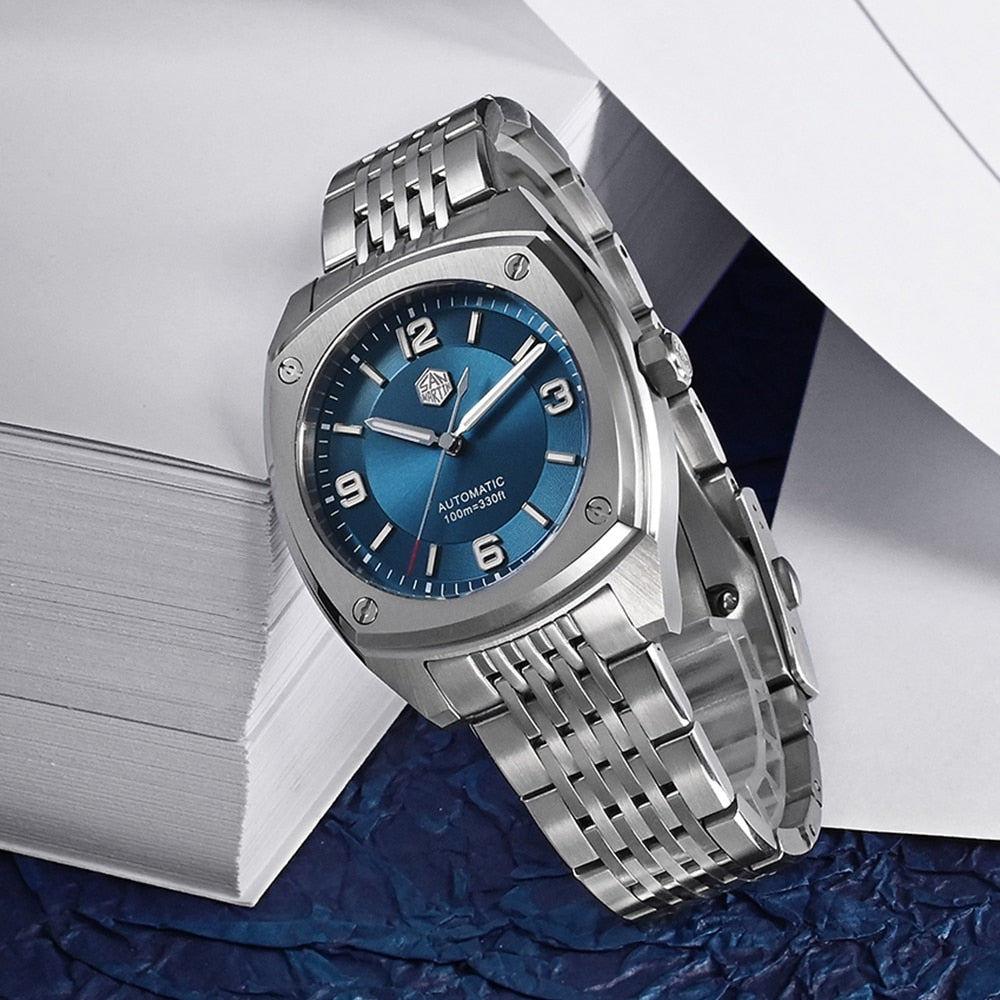 San Martin 39.5mm Original Sports Style High Quality Classic Luxury Men Mechanical Dive Watches Sapphire 10Bar BGW-9