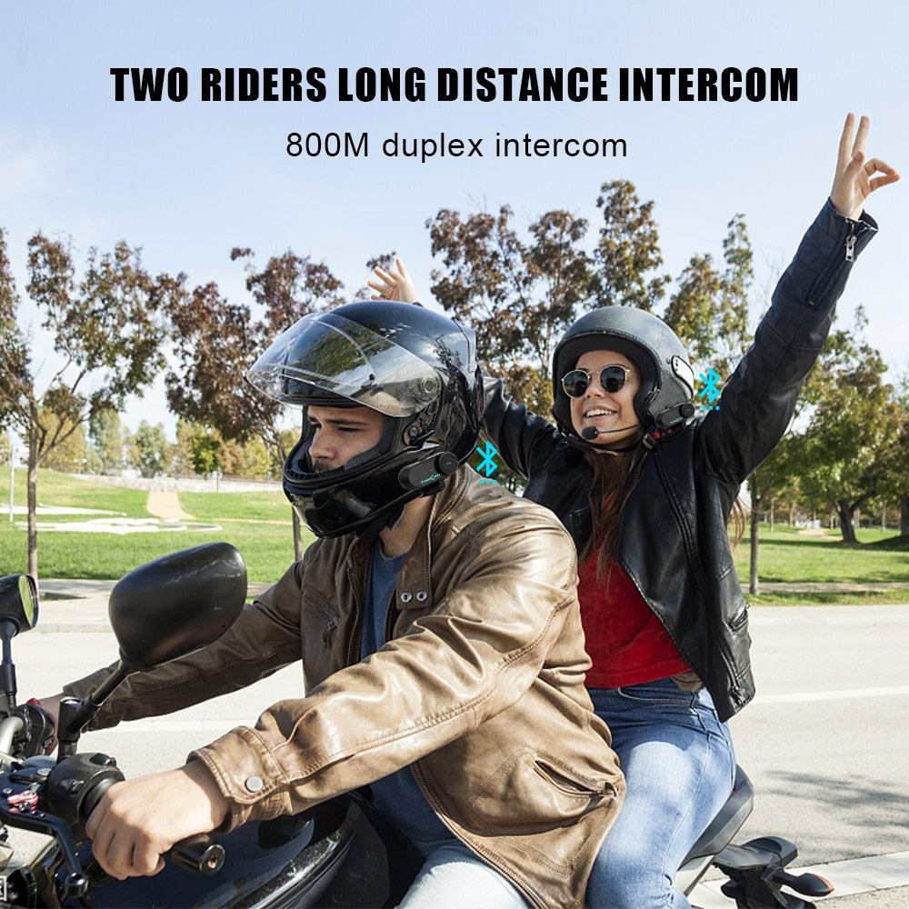 FreedConn Bluetooth Motorcycle Intercom Helmet Headset Headphone FM Music/ FREE Shipping