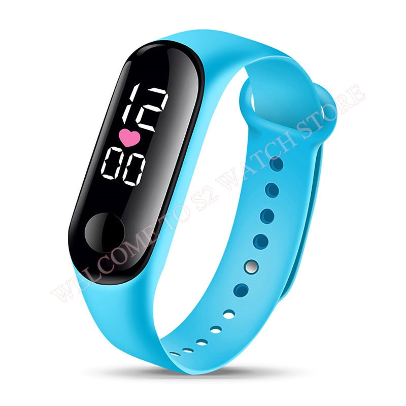 Fashion Sports Watch For Children girls/boys Waterproof Led Digital Watch Ultra-light Silicone Strap Teen Boys Girls WristWatch Unisex