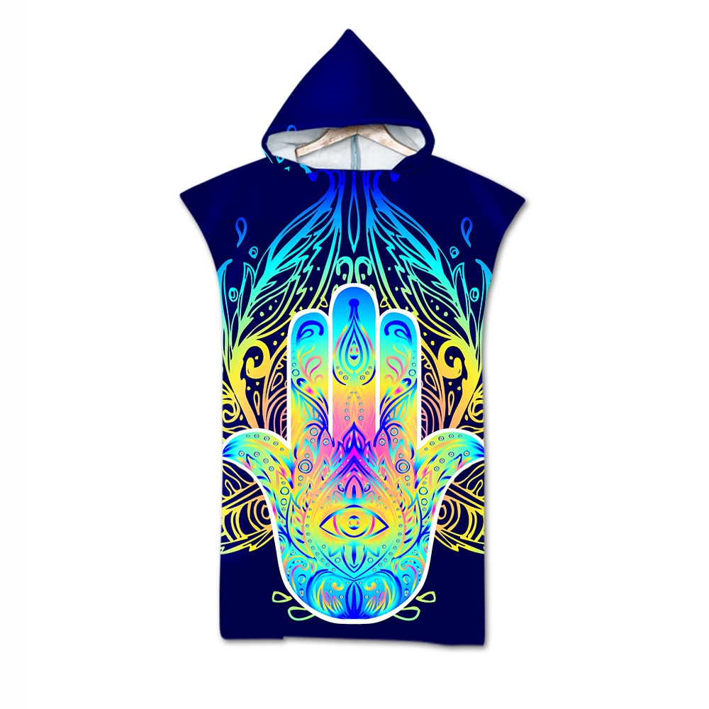 Adult custom print hoodie Beach robe / Bath robe great for the Beach or casual wear / Free Shippng