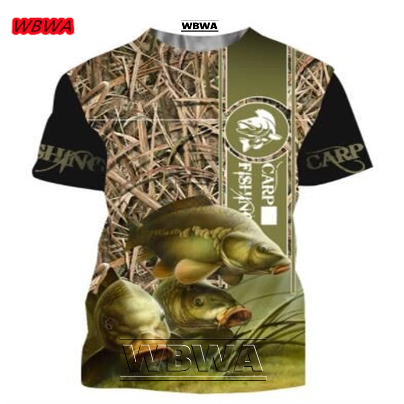 Men and Ladies t-shirt popular custom 3D prints of fish / FREE Shipping