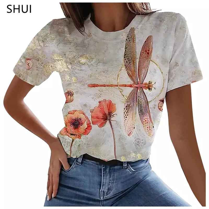 Ladies Beautiful sexy floral prints for blouse / t-shirt top comfortable / enter Discount Code RYNTGQJRZ81V BUY 4 get 1 FREE / FREE Shipping