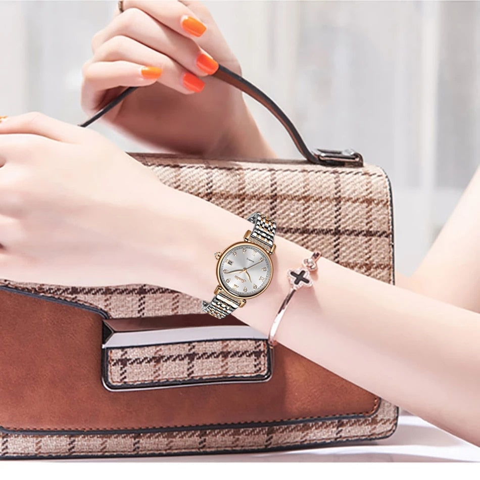 SUNKTA beautiful elegant New Rose Gold watches for Women - Quartz / FREE Shipping