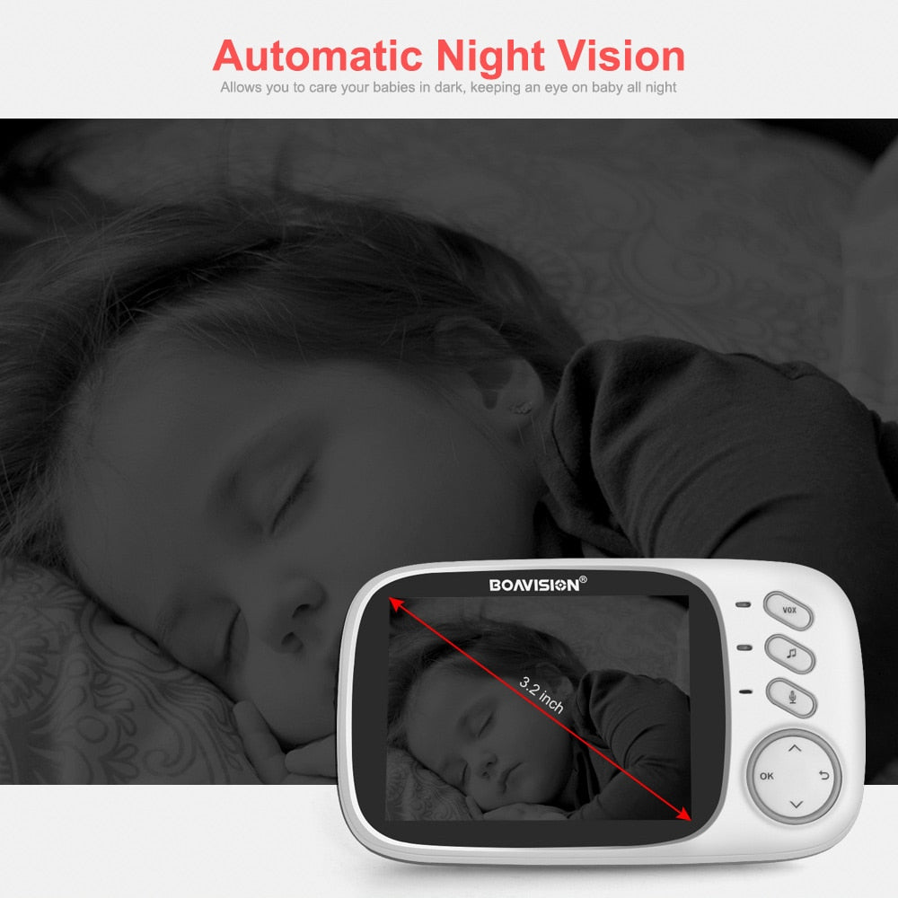 VB603 Video Security Camera Baby Monitor 2.4G Wireless and 3.2 Inches LCD 2 Way Audio / Free Shipping