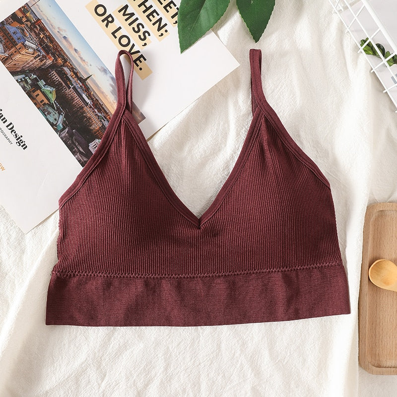 Ladies sexy Sport Tube Top Streetwear Seamless Tee Bra / enter Discount Code NMN8K5YN3XE0 BUY 4 get 1 FREE / FREE Shipping
