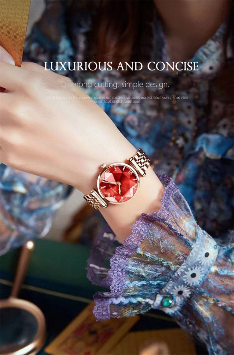 POEDAGAR 9313 Elegant Ladies Watch with sparkling Diamonds-luminous/FREE Shipping