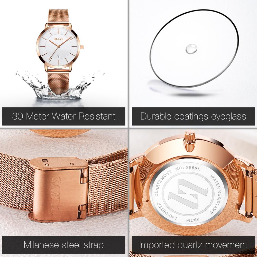 OLEVS beautiful Rose gold Wrist Watch for Women, enter discount code 40WG608Z0TYR Buy 1 get 1 FREE / FREE Shipping