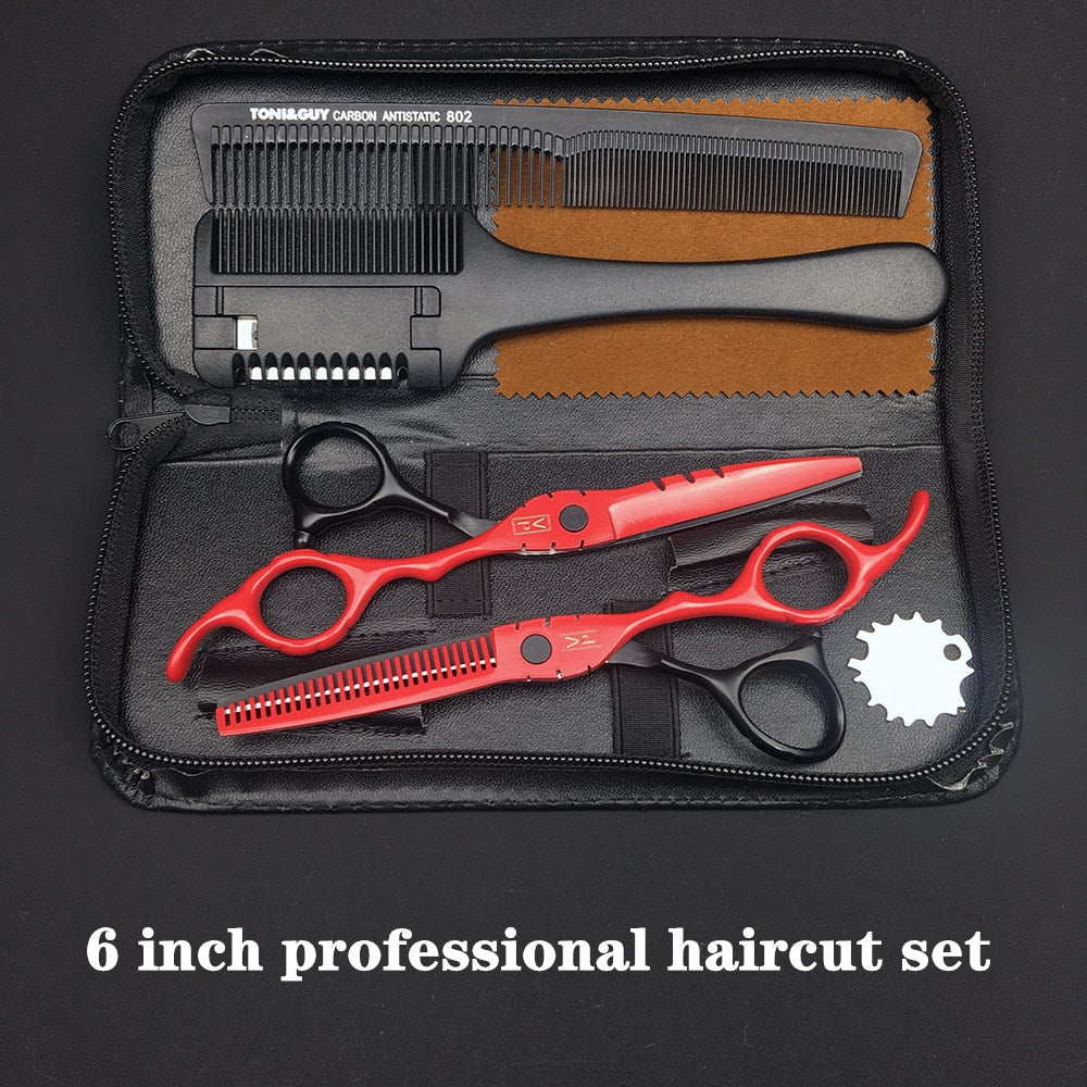 Professional Japan 440c 6 Inch Hair Scissors Set / Cutting Shears / Thinning Barber Scissors Set / Barber Hairdressing Scissors / FREE Shipping