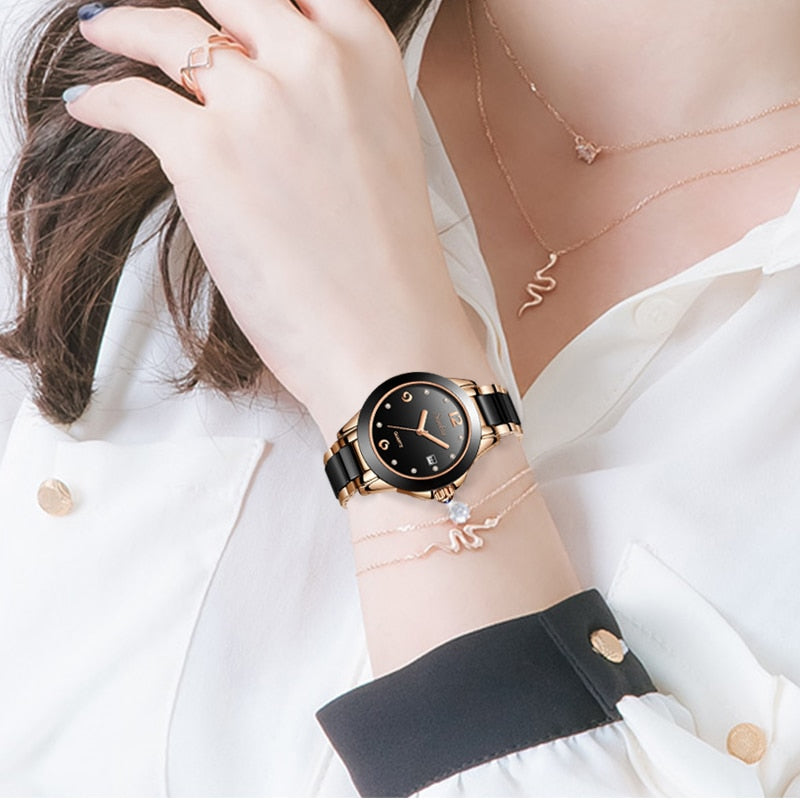 SUNKTA beautiful elegant Top Brand Watches for Women / Waterproof / Diamonds / Quartz Clock