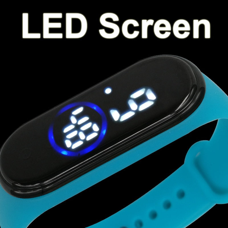 Fashion Sports Watch For Children girls/boys Waterproof Led Digital Watch Ultra-light Silicone Strap Teen Boys Girls WristWatch Unisex
