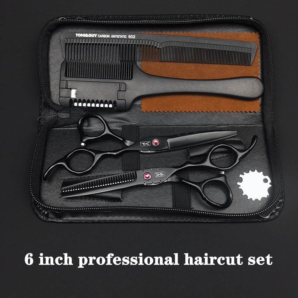 Professional Japan 440c 6 Inch Hair Scissors Set / Cutting Shears / Thinning Barber Scissors Set / Barber Hairdressing Scissors / FREE Shipping