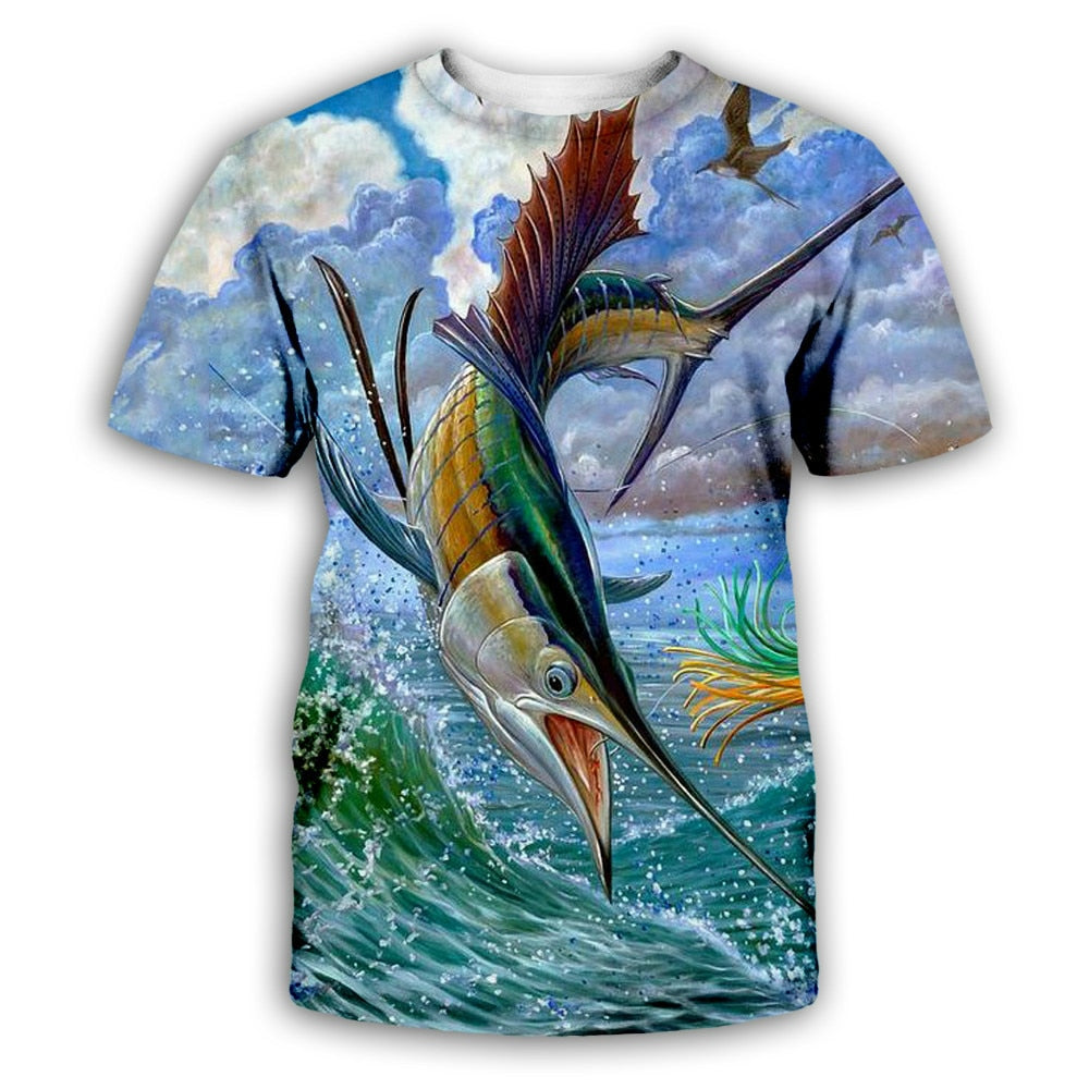 Men / Women's casual beach shirt with beautiful 3d print fish designs made with comfortable material / FREE Shipping