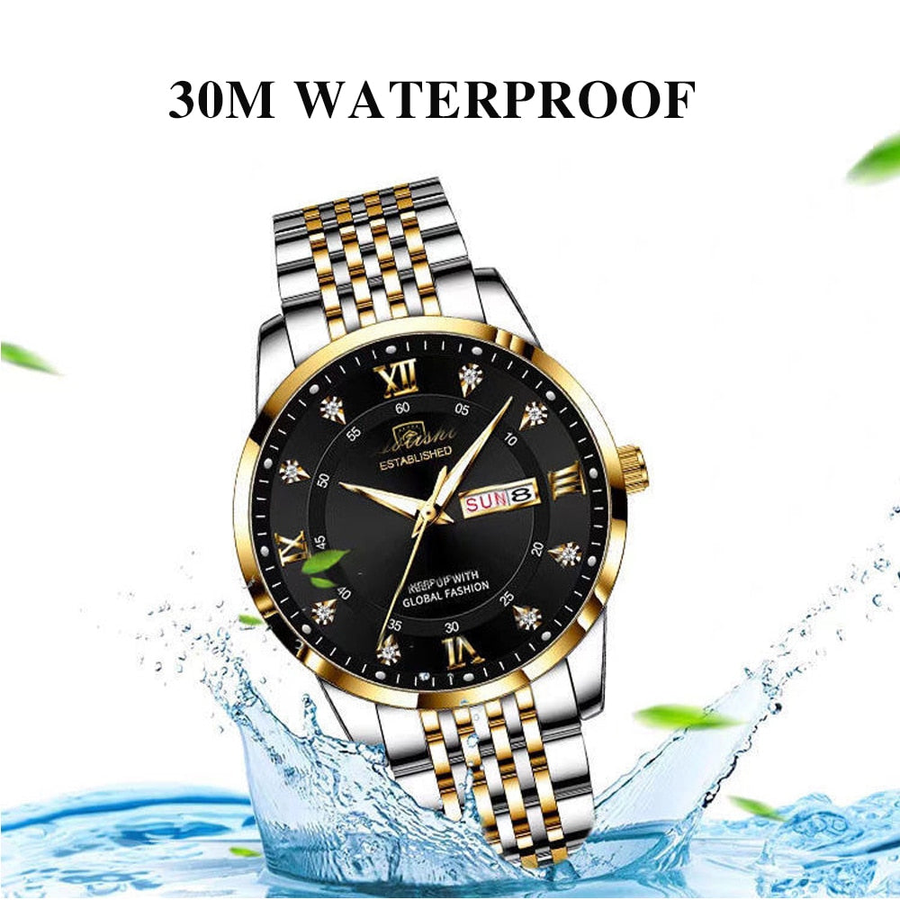 POEDAGAR Men's wrist Watch Stainless Steel / waterproof / Luminous Date , enter Discount Code BSATYMPNPZBQ Buy 1 get 1 FREE / FREE Shipping