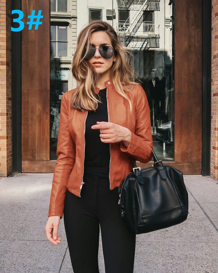 Ladies leather Jacket comfortable lining / BUY 3 get 1 FREE enter Discount Code BWX1SKG5BYMV / FREE Shipping - tracking available