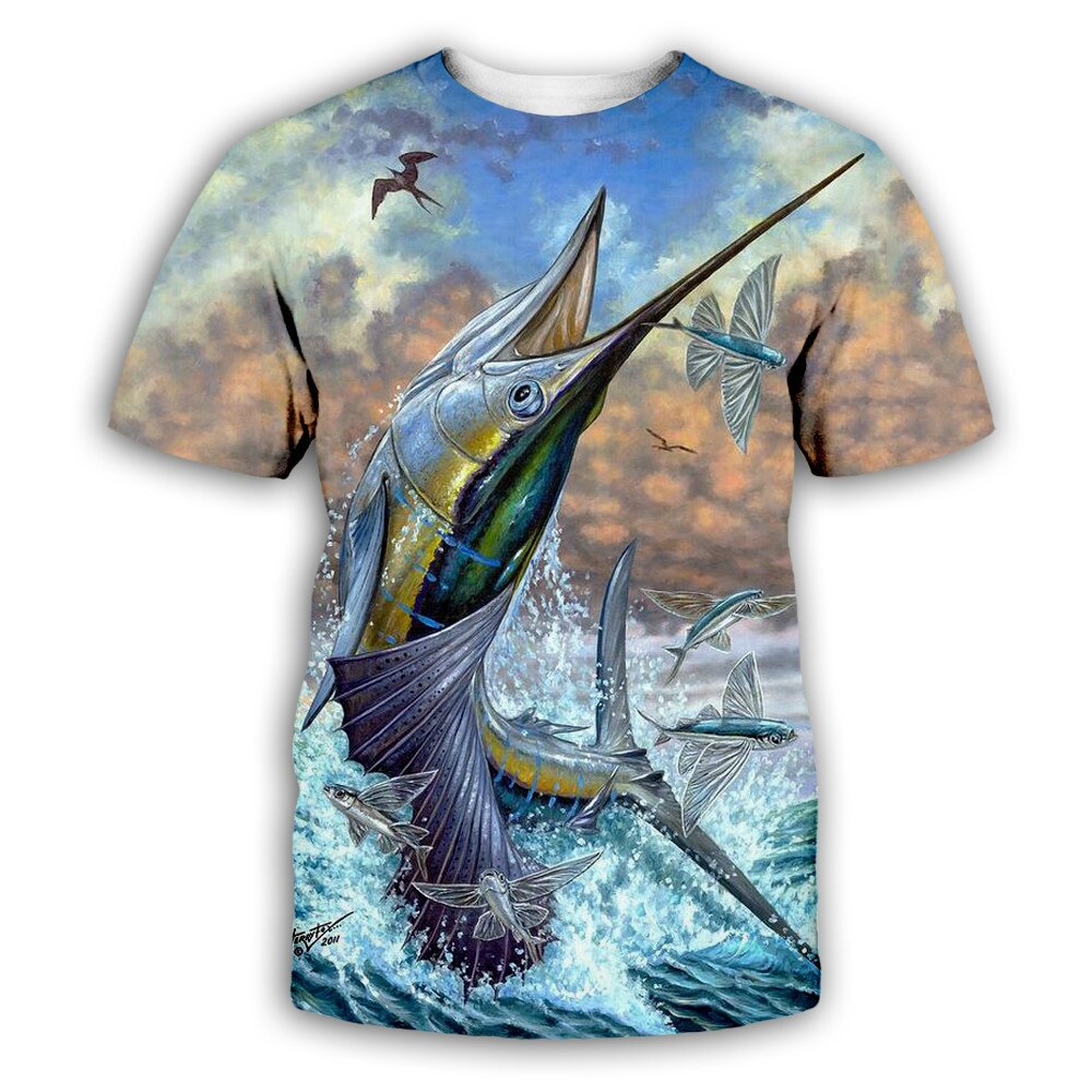 Men / Women's casual beach shirt with beautiful 3d print fish designs made with comfortable material / FREE Shipping