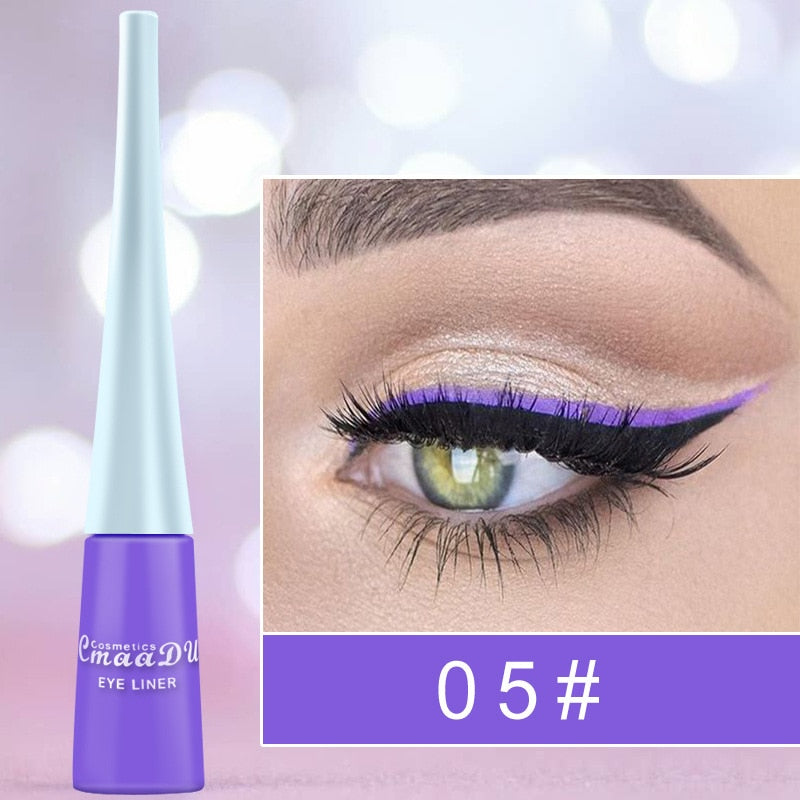 Cmaadu Cosmetics Colorful Liquid Eyeliner Waterproof Eyeliner Gel / Buy 6 get 1 FREE / Enter Code NND4EY0NDCRE / FREE Shipping