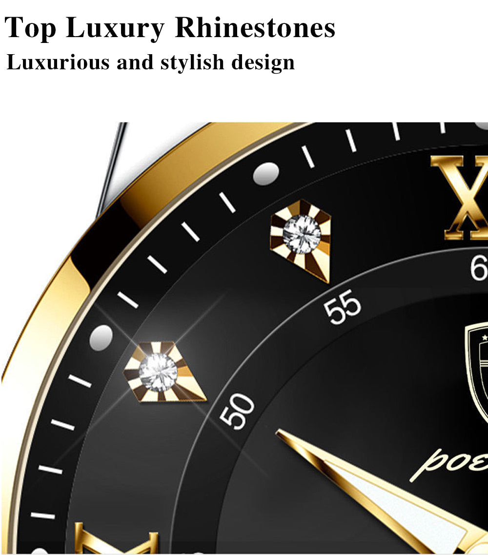 POEDAGAR Men's wrist Watch Stainless Steel / waterproof / Luminous Date , enter Discount Code BSATYMPNPZBQ Buy 1 get 1 FREE / FREE Shipping