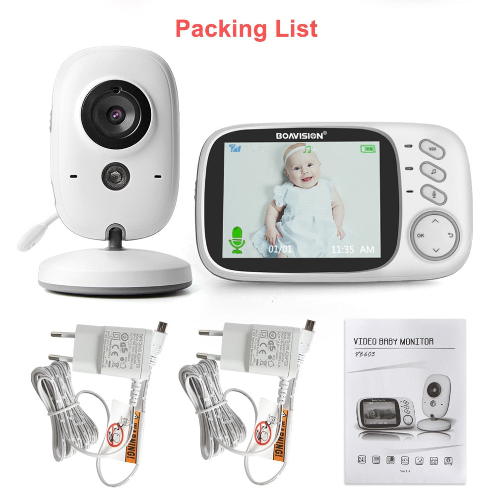 VB603 Video Security Camera Baby Monitor 2.4G Wireless and 3.2 Inches LCD 2 Way Audio / Free Shipping