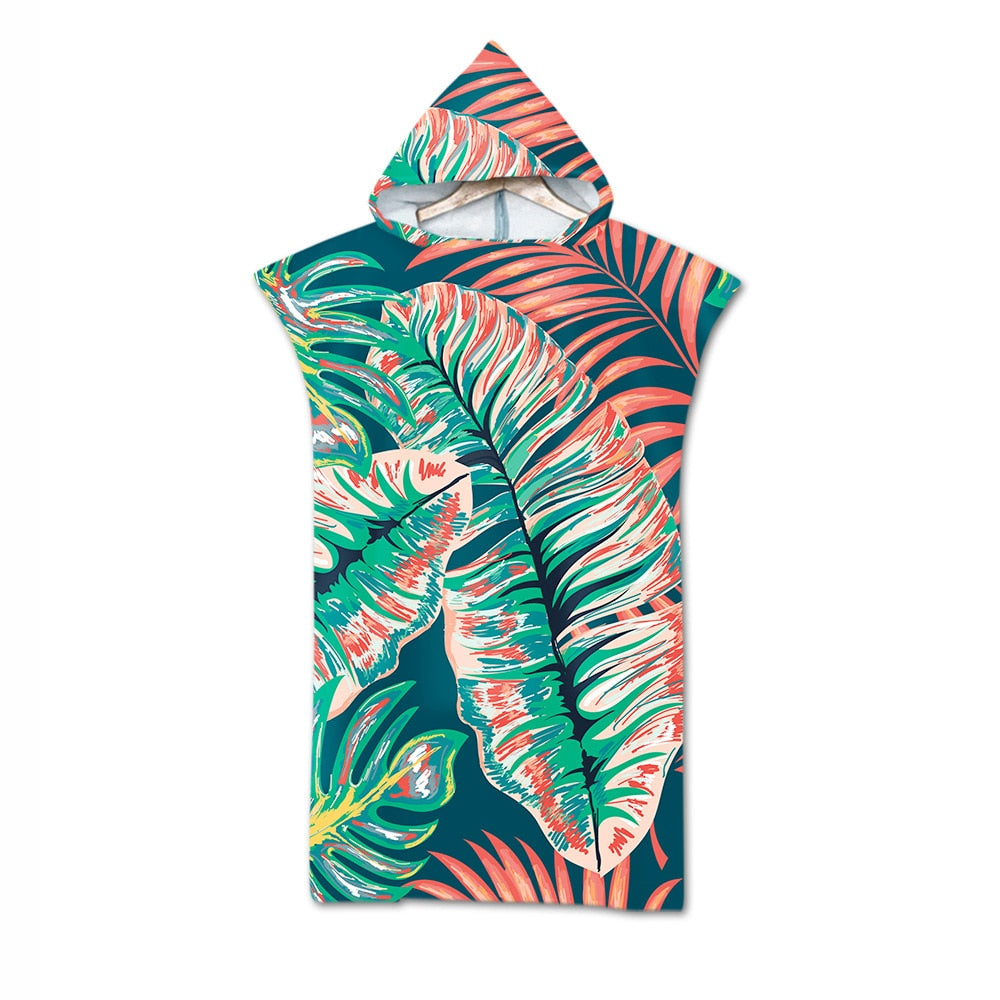 Adult custom print hoodie Beach robe / Bath robe great for the Beach or casual wear / Free Shippng