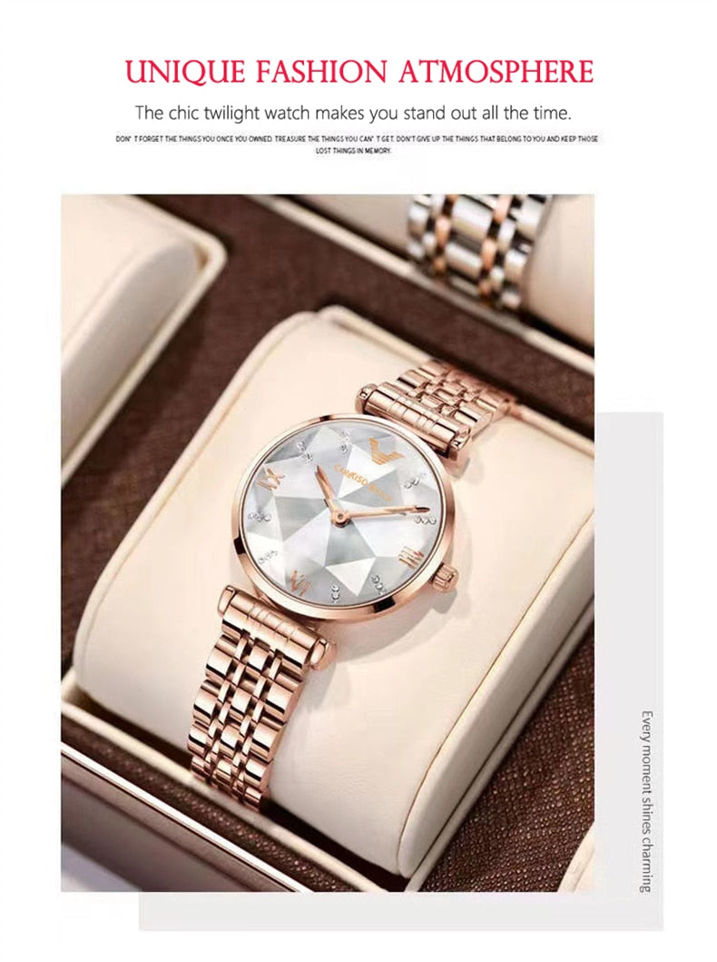 POEDAGAR 9313 Elegant Ladies Watch with sparkling Diamonds-luminous/FREE Shipping