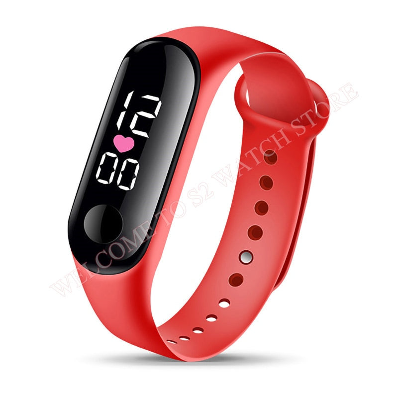 Fashion Sports Watch For Children girls/boys Waterproof Led Digital Watch Ultra-light Silicone Strap Teen Boys Girls WristWatch Unisex