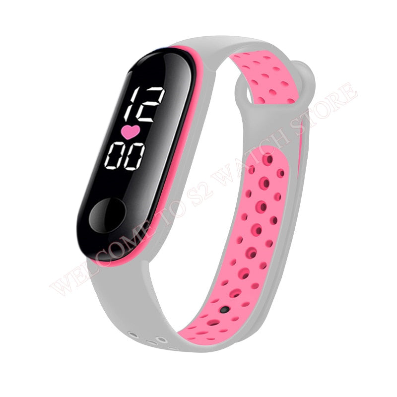 Fashion Sports Watch For Children girls/boys Waterproof Led Digital Watch Ultra-light Silicone Strap Teen Boys Girls WristWatch Unisex