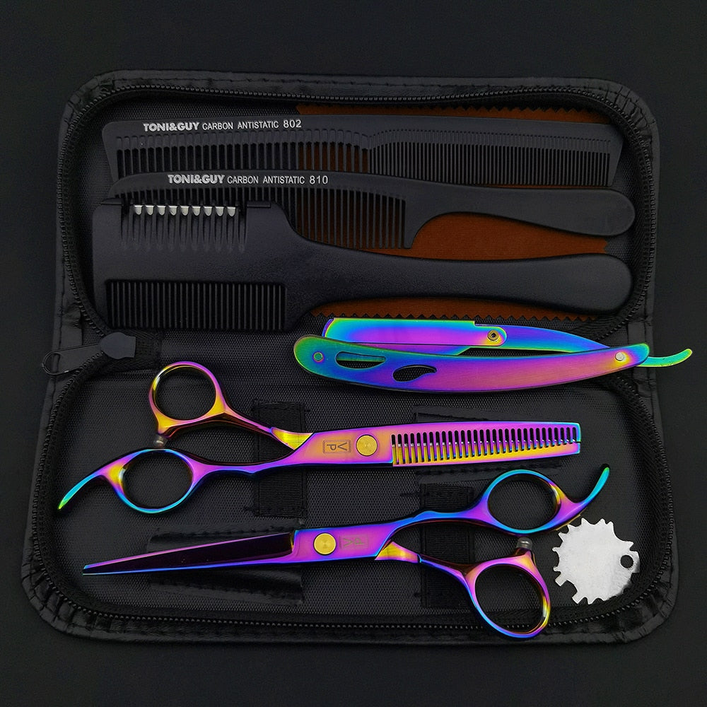 Professional Japan 440c 6 Inch Hair Scissors Set / Cutting Shears / Thinning Barber Scissors Set / Barber Hairdressing Scissors / FREE Shipping