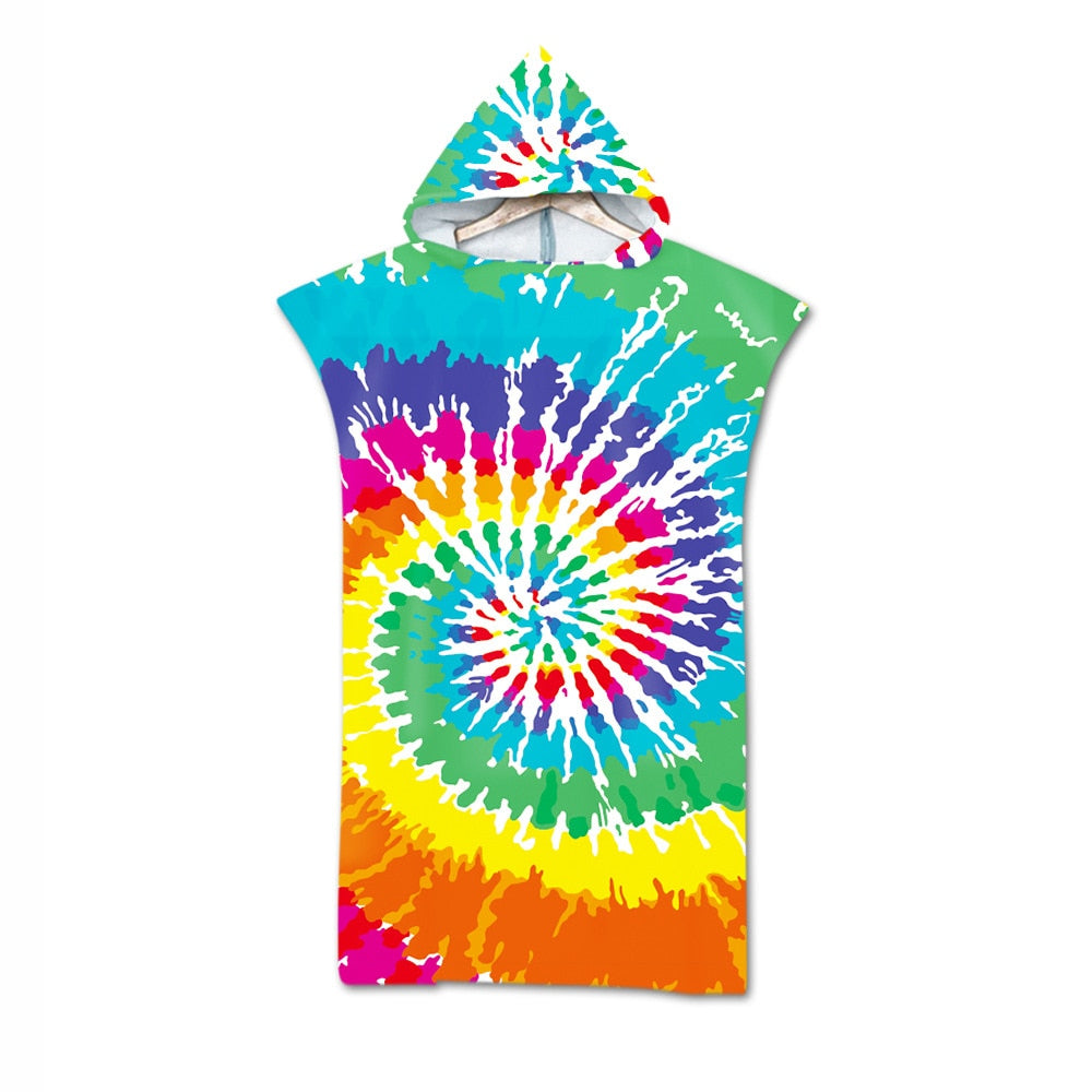 Adult custom print hoodie Beach robe / Bath robe great for the Beach or casual wear / Free Shippng