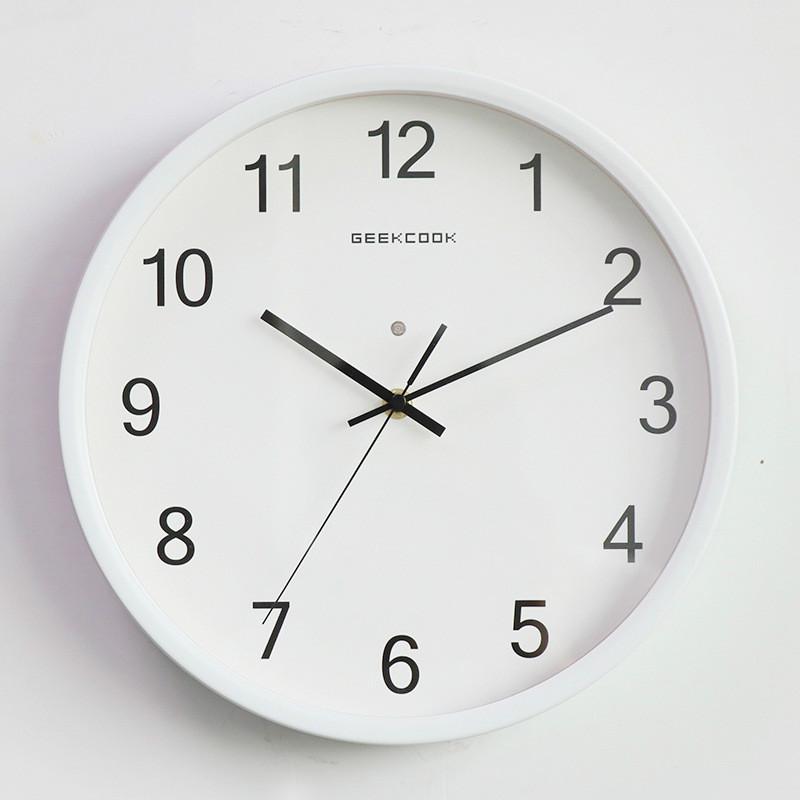 Luminous Wall Clock Large Number Hanging Clocks / Quiet / Kitchen, Living Room