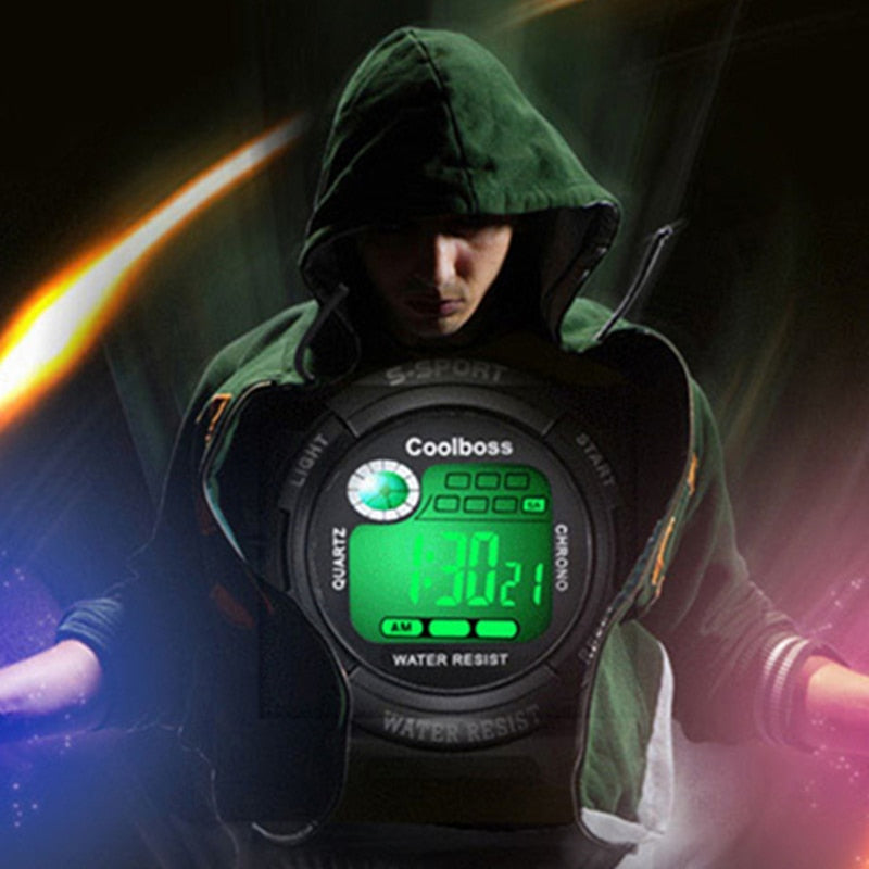 Children Watch Sport Kids Watches Silicone Strap Waterproof LED Digital