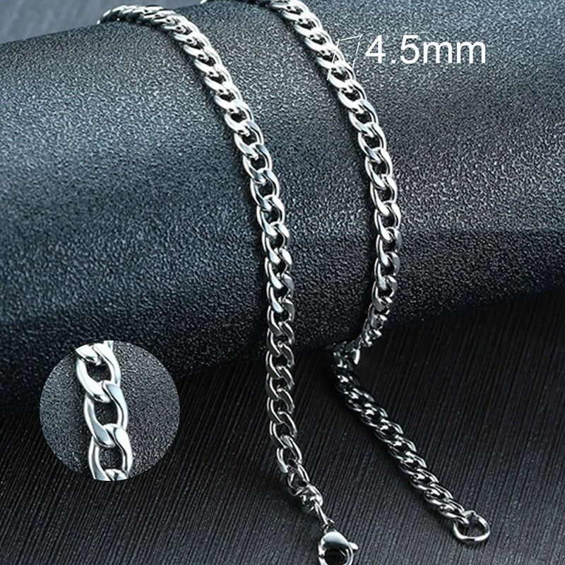 Vnox Cuban Link Chain Necklace Stainless Steel Gold or Silver / Buy 5 get 1 FREE / Enter Code RC7A4FPXGSRC /Free Shipping