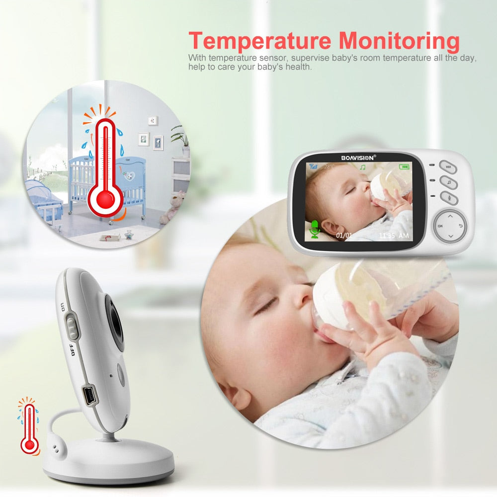 VB603 Video Security Camera Baby Monitor 2.4G Wireless and 3.2 Inches LCD 2 Way Audio / Free Shipping
