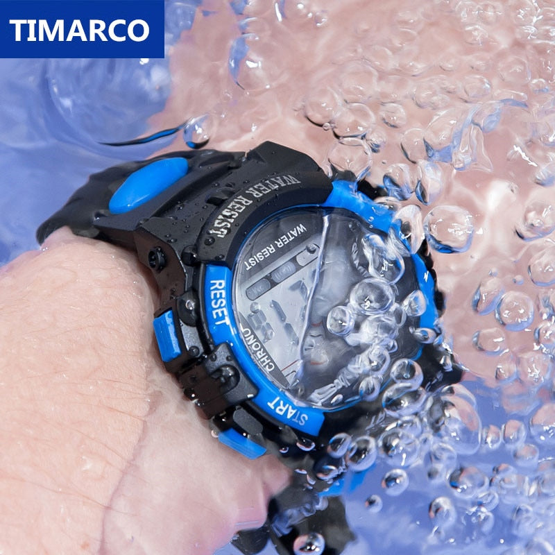 Children Watch Sport Kids Watches Silicone Strap Waterproof LED Digital