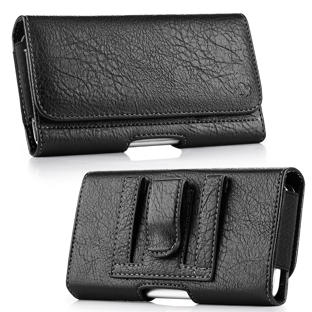 Apple IPhone pouch case plus universal magnetic holster leather cover / FREE Shipping