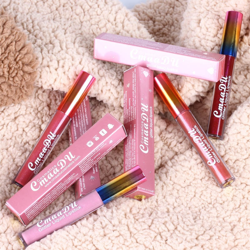 6 Color Glitter Liquid Lipstick / BUY 6 get 1 FREE / Enter Code  77Q4DK50STE9 / FREE Shipping