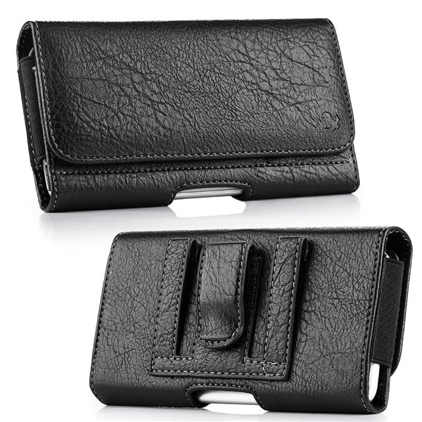 Apple IPhone pouch case plus universal magnetic holster leather cover / FREE Shipping