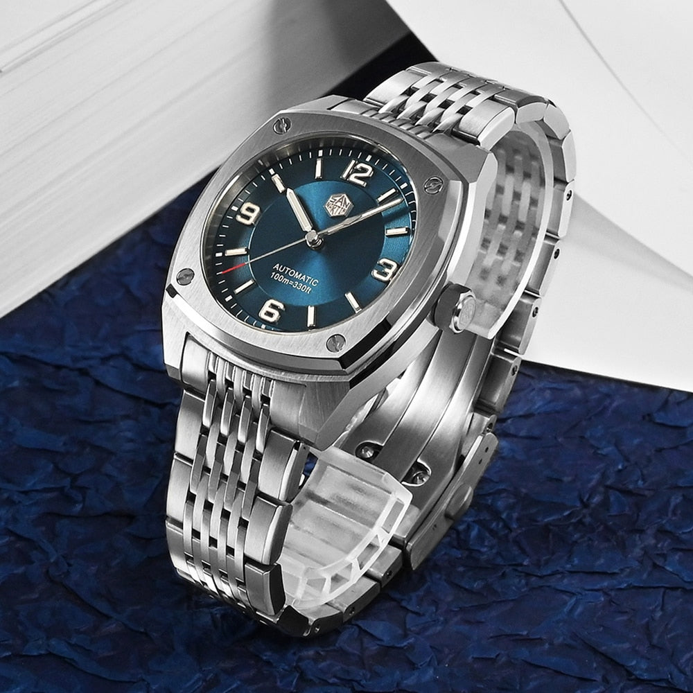 San Martin 39.5mm Original Sports Style High Quality Classic Luxury Men Mechanical Dive Watches Sapphire 10Bar BGW-9