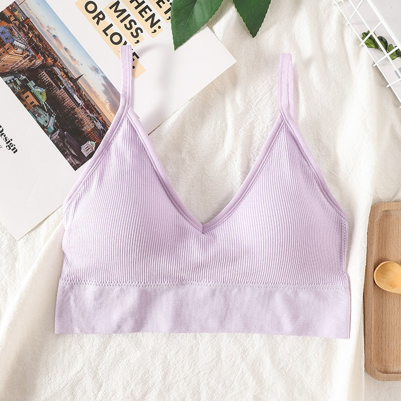 Ladies sexy Sport Tube Top Streetwear Seamless Tee Bra / enter Discount Code NMN8K5YN3XE0 BUY 4 get 1 FREE / FREE Shipping