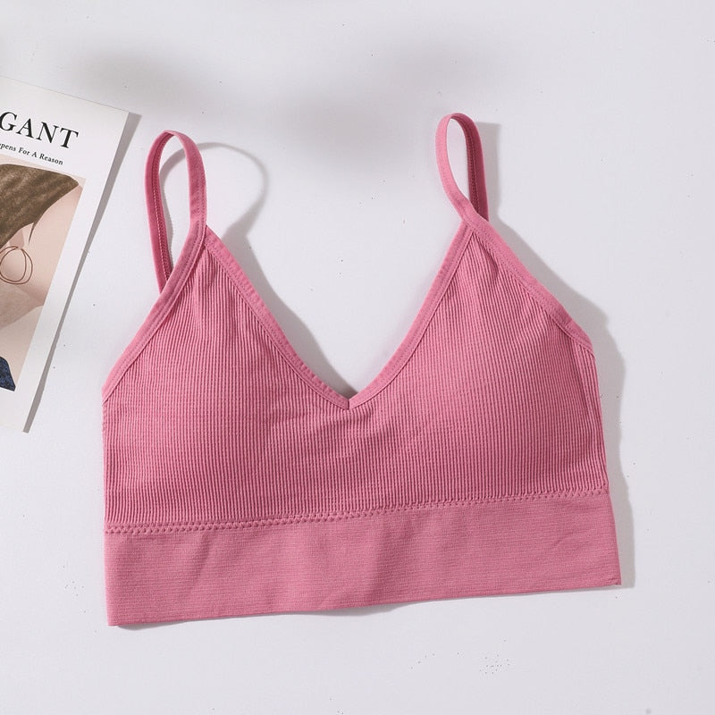 Ladies sexy Sport Tube Top Streetwear Seamless Tee Bra / enter Discount Code NMN8K5YN3XE0 BUY 4 get 1 FREE / FREE Shipping