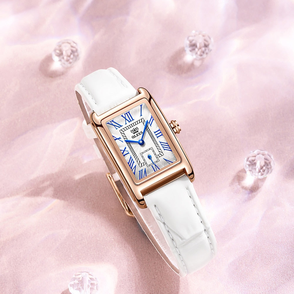 OLEVS elegant Top Luxury Brand Watch for Women / Red Quartz / Waterproof