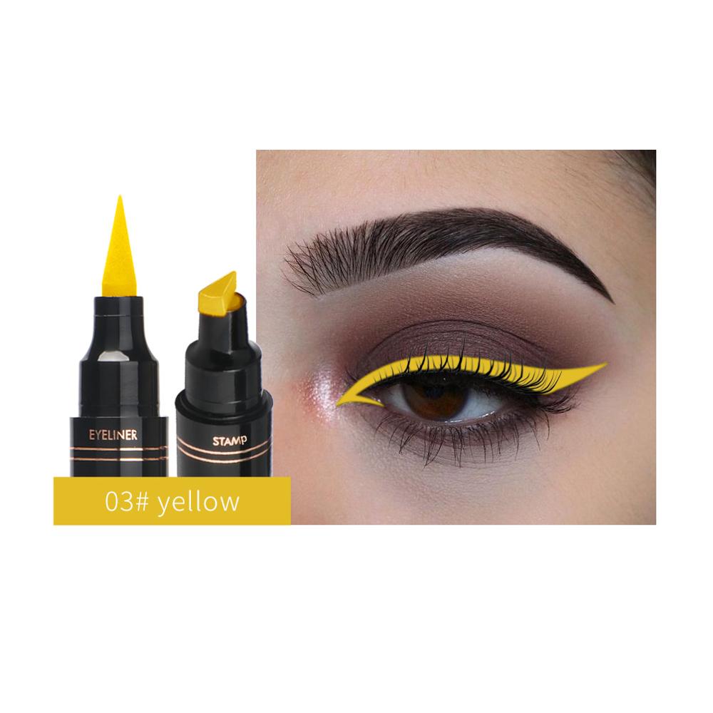QIBEST multi-color Eyeliner Pen Waterproof Fast Dry Double-ended / FREE shipping