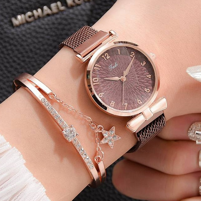 Elegant Bracelet and LVPAI Watch For Women / quartz / enter discount code RPHKSPFPJRSN Buy 1 get 1 FREE / FREE Shipping